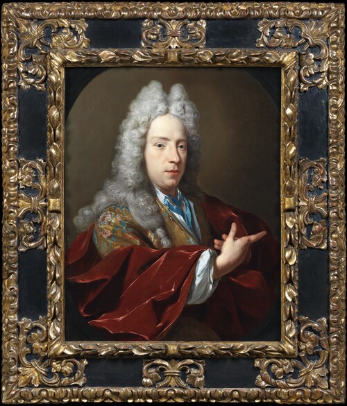 Portrait of an unknown man, 1715, Hieronymus van der Mij