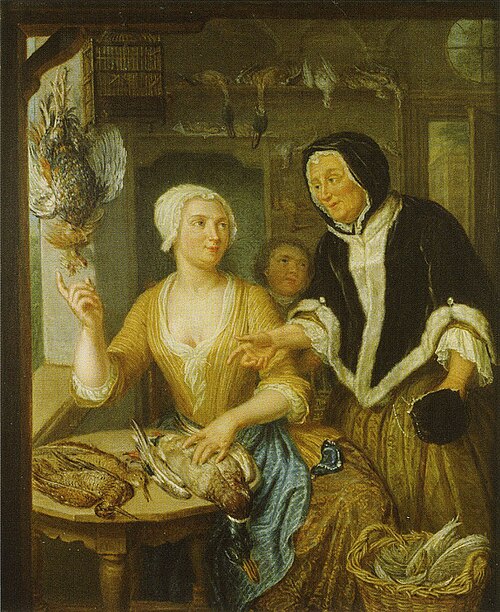 Poultry Shop, 1750, Hieronymus van der Mij