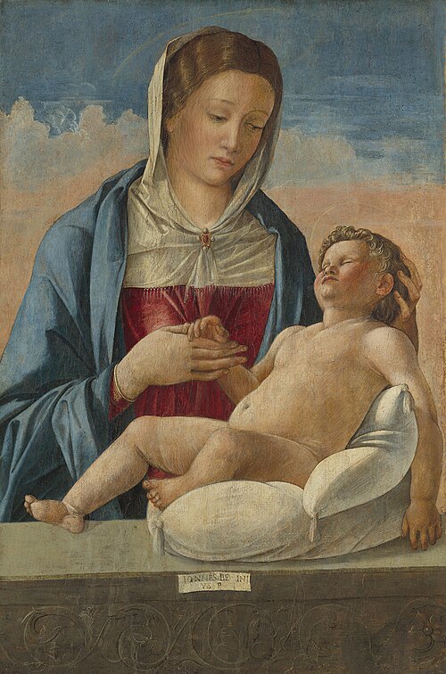 Virgin with the Sleeping Child on a Parapet, 1472, Giovanni Bellini