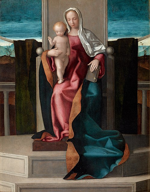 Vierge à l'Enfant sur un trône, 1510, Giovanni Bellini
