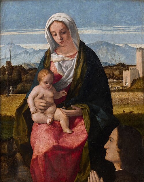 Madonna and Child with Donor, 1505, Giovanni Bellini