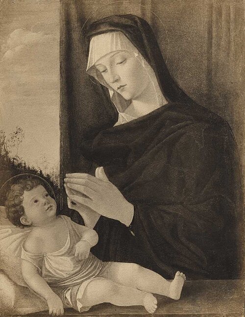 Madonna in adorazione del Bambino, , Giovanni Bellini