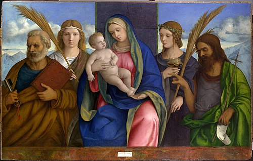 Madonna and Child with Saints, 1487, Giovanni Bellini