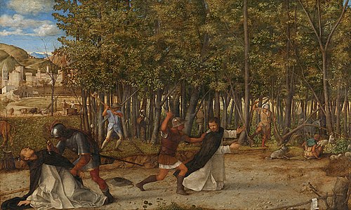 The Assassination of Saint Peter Martyr, 1507, Giovanni Bellini