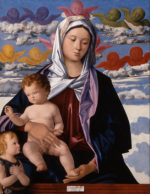 Madonna and Child with Saint John the Baptist, 1495, Giovanni Bellini