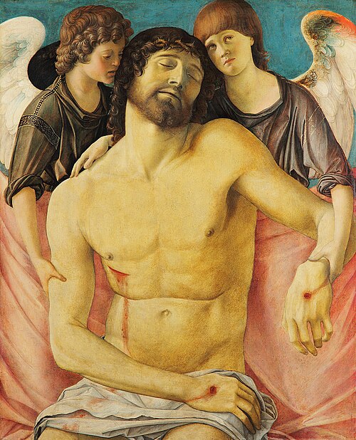 Dead Christ Supported by Two Angels, 1472, Giovanni Bellini