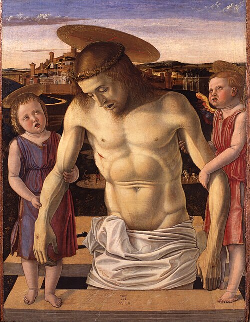 Christ mort soutenu par deux anges, 1454, Giovanni Bellini