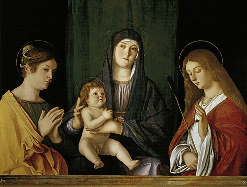 The Virgin and Child between two Saints, 1490, Giovanni Bellini