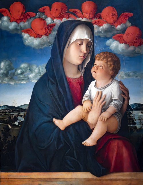 Vierge aux chérubins rouges, 1485, Giovanni Bellini