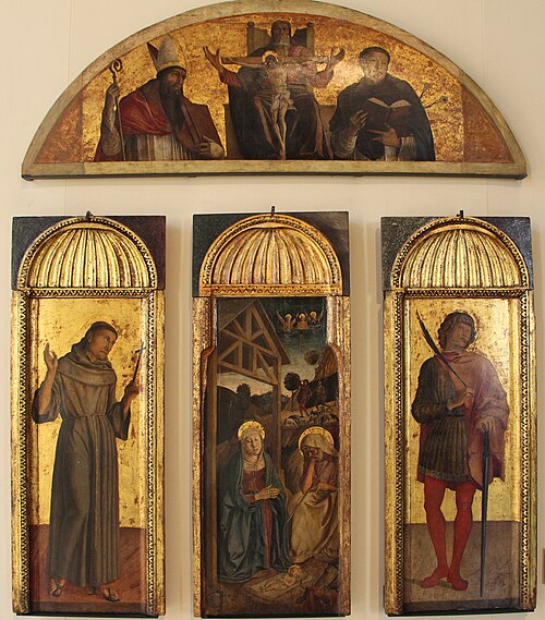 Triptych of birth of Christ, 1464, Giovanni Bellini