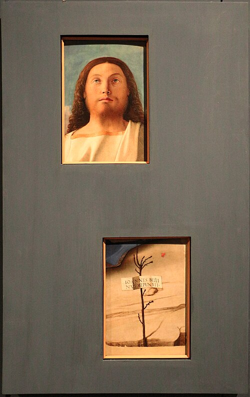 Head of Christ and Cartouche, 1502, Giovanni Bellini