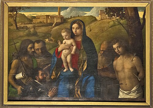 Madonna and Child with Four Saints and Donor, 1507, Giovanni Bellini