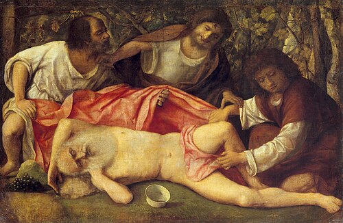Drunkenness of Noah, 1515, Giovanni Bellini