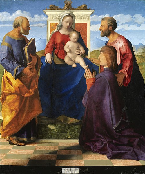 Madonna and Child Enthroned with Saints and Donor, 1505, Giovanni Bellini