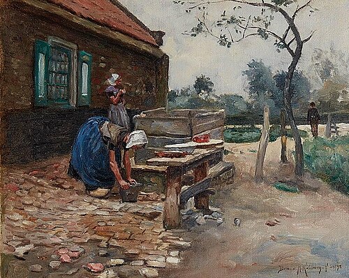 Washday (Laundry day) in Walcheren, , Bernard Koldeweij