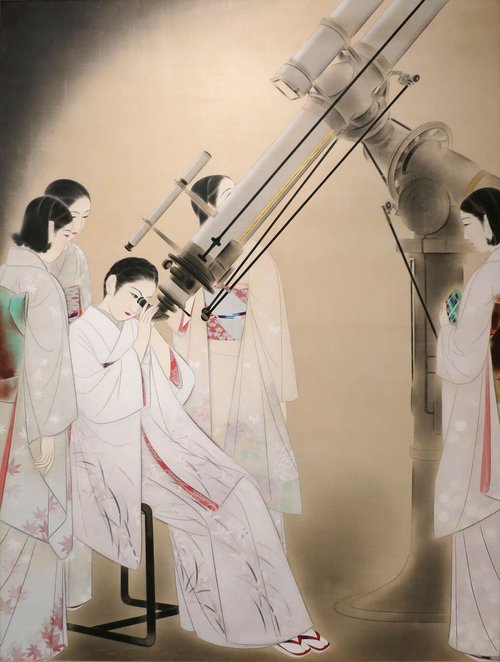 Women Observing Stars, 1936, Ōta Chōu