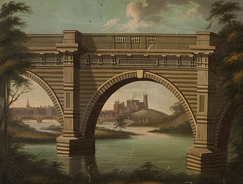 View of Lancaster and the Lune Aqueduct, , Robert Salmon