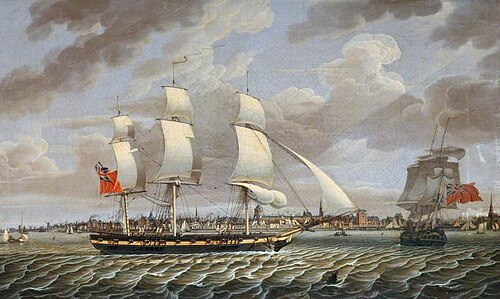 View of the Mersey, 1807, Robert Salmon