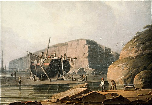 Ship Aground, 1827, Robert Salmon