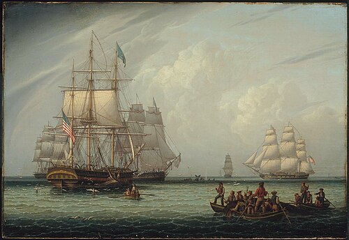 South Sea Whale Fishing I, 1831, Robert Salmon