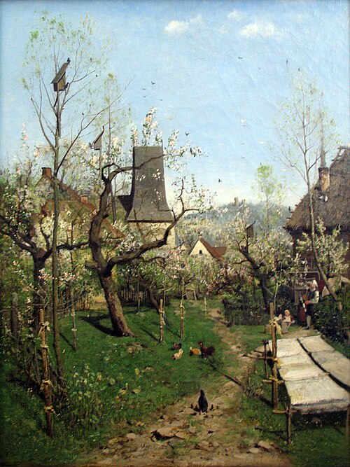 Spring in the village, 1872, Karl Buchholz