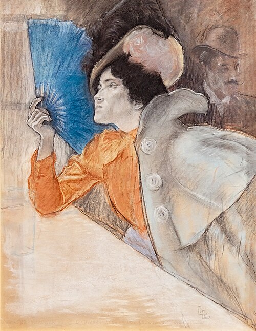 Elégante à l'éventail, 1900, Louis Legrand
