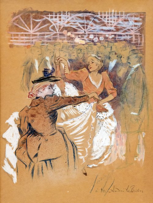 Le Cancan au bal Bullier, 1895, Louis Legrand