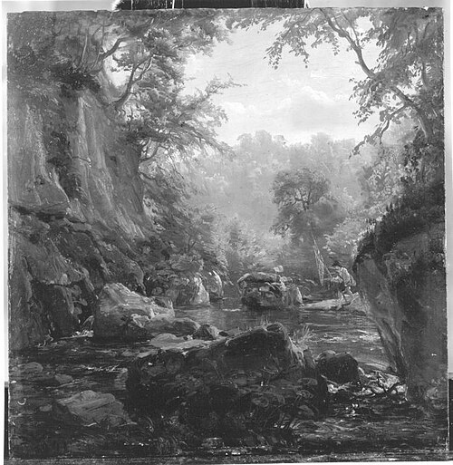 Bachbett zwischen Felsen, 1841, Eduard Wilhelm Pose