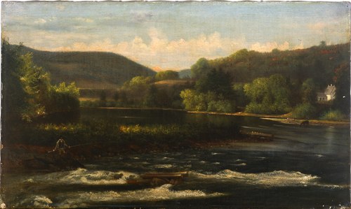 Fishing Scene, 1870, Nelson Augustus Moore