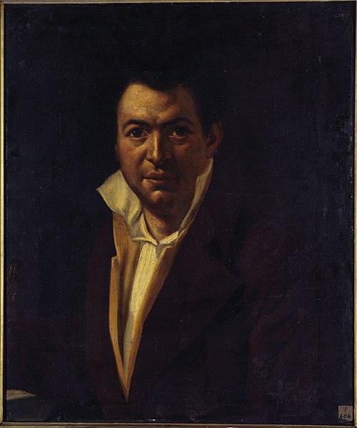 Portrait d'Augustin Vizentini (1811-1891), acteur et directeur de théâtre, 1830, Jules David
