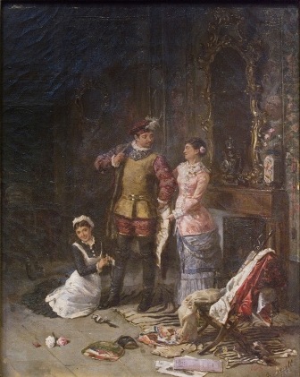 Arreglant-se per anar a ballar, 1882, Josep Morell Macías