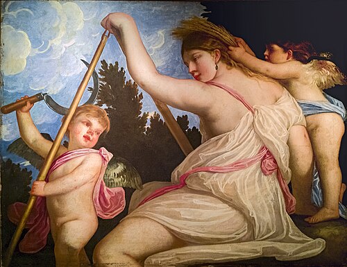 Cérès avec deux Putti, , Alessandro Varotari
