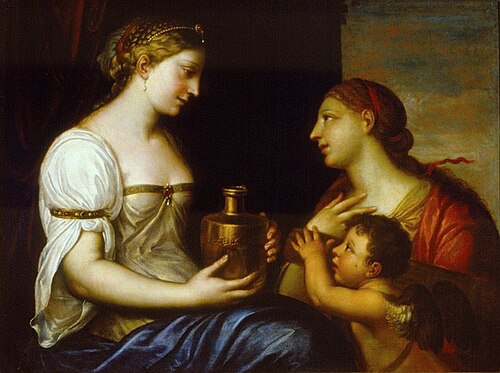 Venus, Psyche and Cupid, 1650, Alessandro Varotari