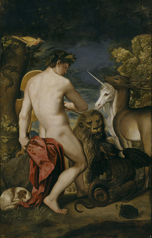 Orpheus Enchanting the Animals, 1601, Alessandro Varotari