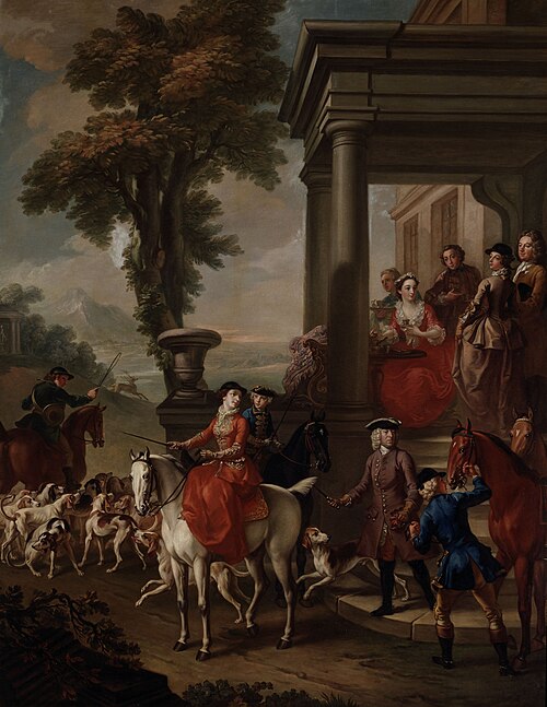 Le Rassemblement avant la chasse, 1743, Petrus Johannes van Reysschoot