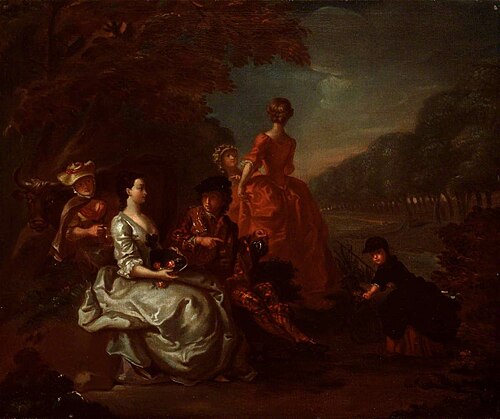 A Jacobite Group in St James Park, 1740, Petrus Johannes van Reysschoot
