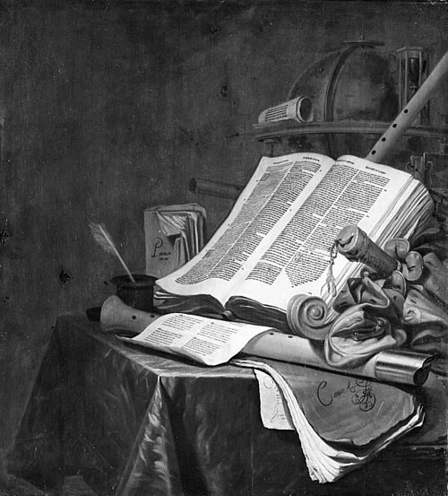 Still Life with Books and Musical Instruments, 1656, Jan Vermeulen