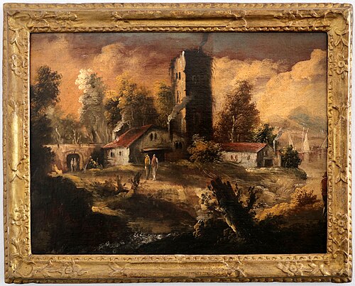 paesaggio con figure, , Bartolomeo Pedon