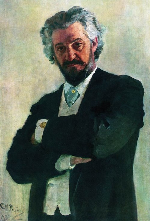 Portrait of the cellist Aleksander Valerianovich Wierzbiłłowicz, 1895, Ilia Répine
