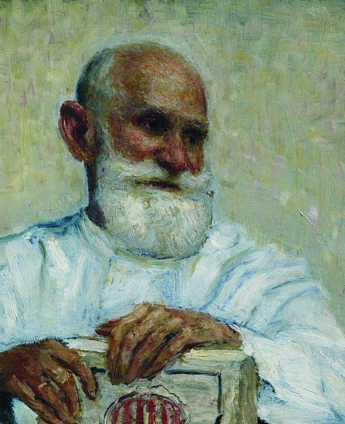 Portrait of the physiologist Ivan Petrovich Pavlov, 1924, Ilia Répine
