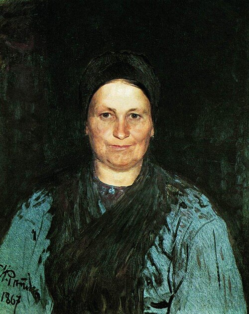 Портрет Татьяны Степановны Репиной, матери художника, 1867, Ilya Repin