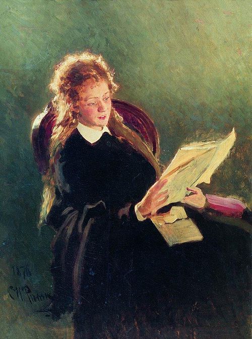 Reading girl, 1876, Ilya Repin