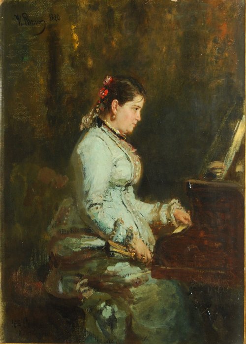 У рояля. Портрет Софии Тарновской, 1880, Ilia Répine