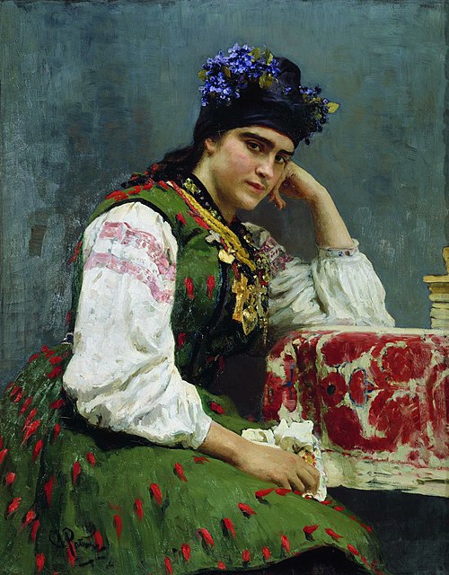 Portrait of Sofya Dragomirova, 1889, Ilya Repin