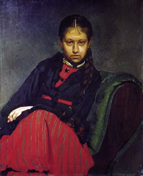 Portrait of Vera Shevtsova, 1869, Ilya Repin