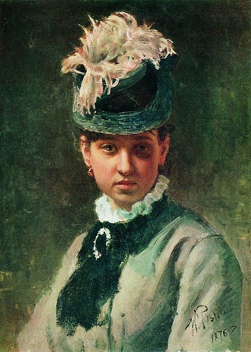 Portrait of Vera Repina, 1876, Ilya Repin