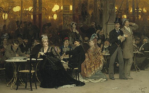 A Parisian Cafe, 1875, Ilya Repin