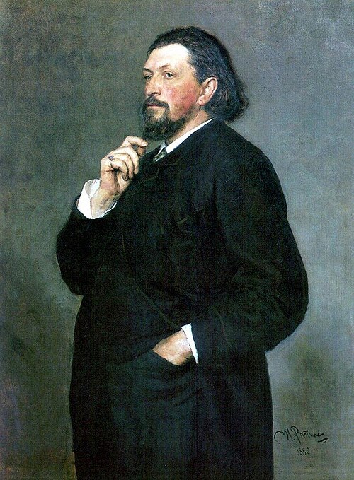 Portrait of music editor and patron Mitrofan Petrovich Belyayev, 1886, Ilya Repin