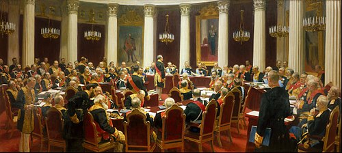 Ceremonial Sitting of the State Council on 7 May 1901 Marking the Centenary of its Foundation, 1903, Ilya Repin