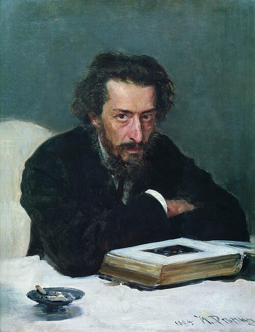 Portrait of composer and journalist Pavel Ivanovich Blaramberg, 1884, Ilya Repin